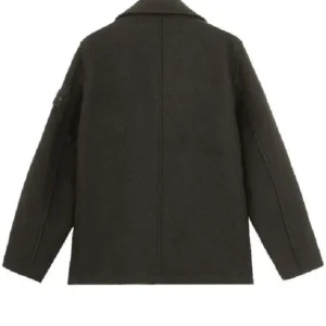 NYC David Harbour Green Peacoat