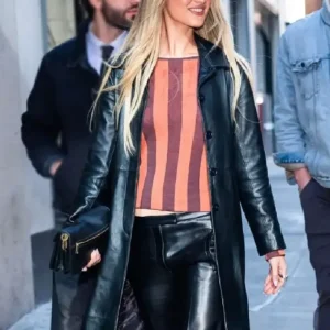 NYC Grace Van Patten Black Coat