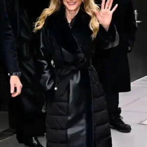 NYC Holly Hunter Black Trim Coat
