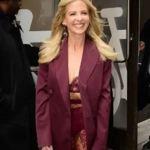 NYC Sarah Michelle Burgundy Blazer