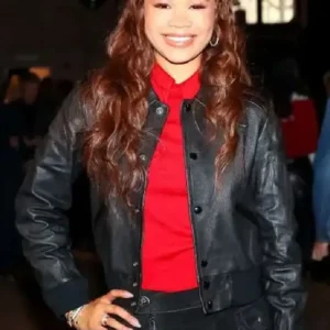NYC Storm Reid Black Leather Jacket