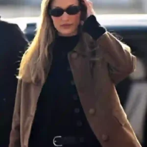 Prada show Bella Hadid Brown Jacket