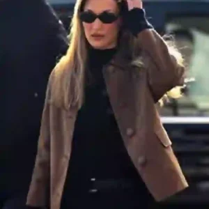 Prada show Bella Hadid Brown Jacket