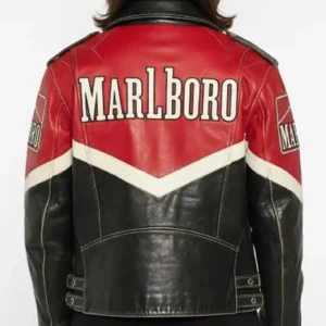 Red Black Vintage 1980s Marlboro Biker Jacket