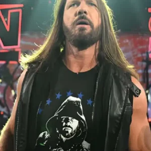 Royal Rumble AJ Styles Black Leather Vest
