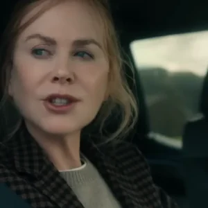 Scarpetta S01 Nicole Kidman Checkered Long Coat