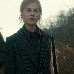 Scarpetta S01 Nicole Kidman Checkered Long Coat