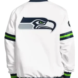 Seattle Seahawks Scout Varsity Satin Jacket Back look