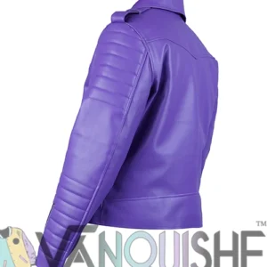 Shop Jalen Hurts Purple Leather Jacket Look