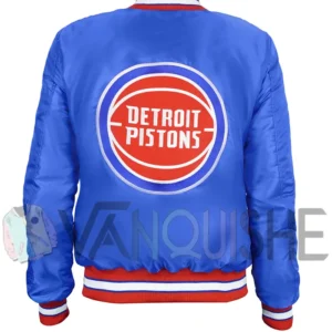 Starter 90’s NBA Detroit Pistons Blue Jacket Back look