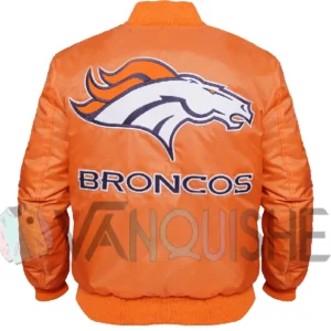 Super Bowl Denver Broncos Orange Satin Jacket