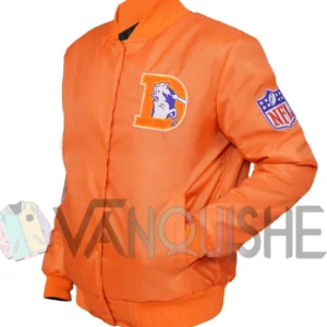 Super Bowl Denver Broncos Orange Satin Jacket