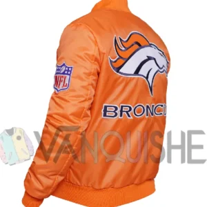 Super Bowl Denver Broncos Orange Satin Jacket