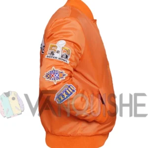 Super Bowl Denver Broncos Orange Satin Jacket