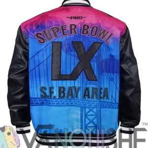 Super Bowl LX 2026 Varsity Jacket Back
