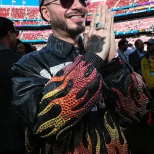 Super Bowl LX J Balvin Leather Jacket