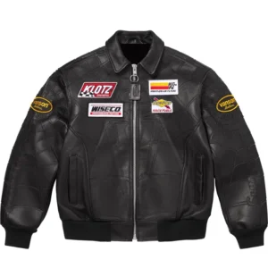Supreme x Vanson Leathers x Spider Man SS26 Jacket Black