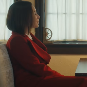 The Borderline Minnie Drive Red Coat