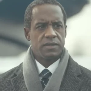 The Night Agent S03 Albert Jones Grey Checked Coat