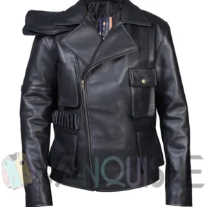 Tom Hardy Mad Max Fury Road Black Leather Jacket Front Look