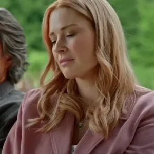 Virgin River S07 Alexandra Breckenridge Pink Coat