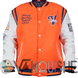 Virginia State University Motto 2.0 Orange Varsity Jacket