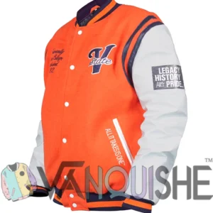 Virginia State University Motto 2.0 Orange Varsity Jacket on Sale