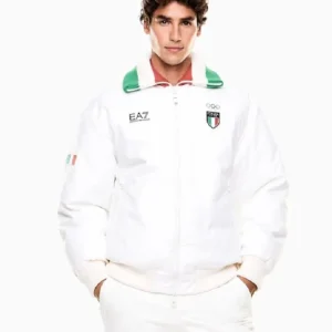 Winter Olympics 2026 Team Italy EA7 Bomber Jacket