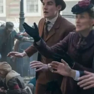 Young Sherlock Dónal Finn Brown Blazer