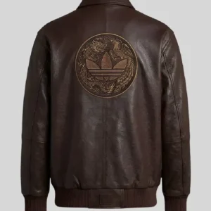 Adidas Chinese New Year Leather Jacket Back Look