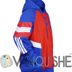 Arsenal Adidas Red and Blue Hoodie Side