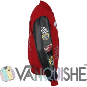 CHI Windy City Red and Black Varsity Jacket Side Look