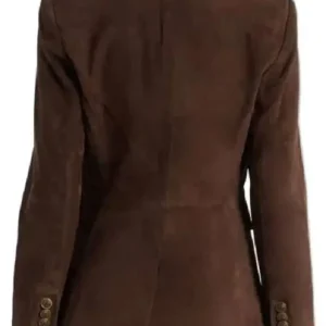 CIA Necar Zadegan Brown Suede Blazer Back