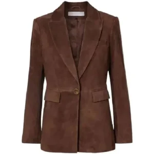 CIA Necar Zadegan Brown Suede Blazer Front