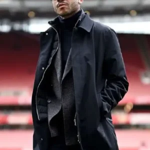 Coach Liam Rosenior Black Coat Front Look