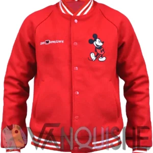 Disney World Mickey Mouse Red Varsity Jacket