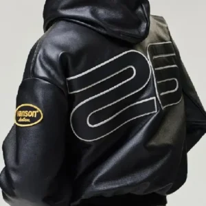 Fear of God Vanson Essentials Leather Hooded Bomber Jacket On Sale