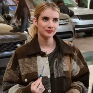 Holidate Sloane Emma Roberts Brown Jacket