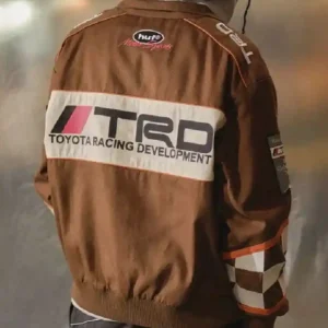 Huf Toyota Trd Global Brown Jacket Back Look