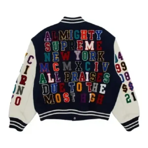 Jared McCain Supreme Varsity Jacket Back