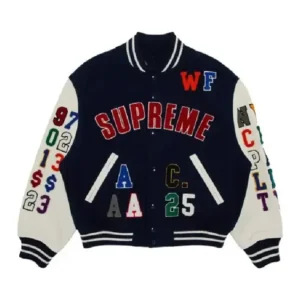 Jared McCain Supreme Varsity Jacket Front