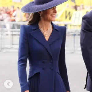Kate Middleton Commonwealth Day Blue Coat For Women