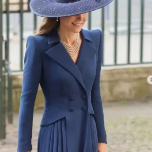 Kate Middleton Commonwealth Day Blue Coat Front