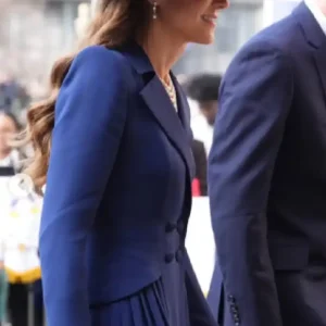 Kate Middleton Commonwealth Day Blue Coat Side Look