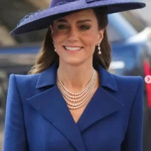 Kate Middleton Commonwealth Day Blue Coat Women