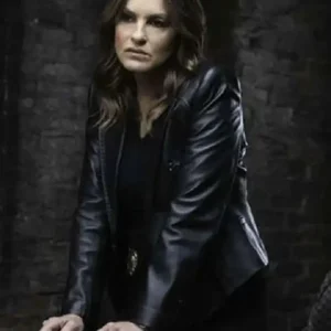 Law and Order SVU S27 Mariska Hargitay Leather Blazer For Women