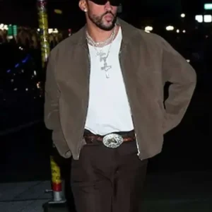 Met Gala After Party Bad Bunny Brown Jacket For Men
