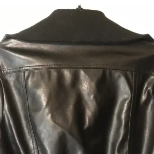 Miley Cyrus Max Azria Crop Leather Jacket On Sale