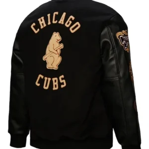Mitchell And Ness Chicago Cubs Blackout Varsity Jacket On Sale