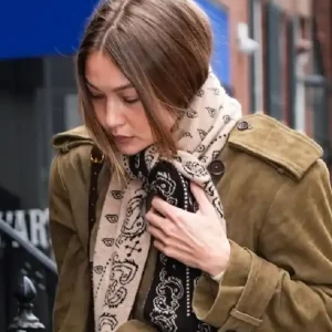 NYC Gigi Hadid Brown Trench Coat On Sale
